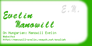 evelin manowill business card